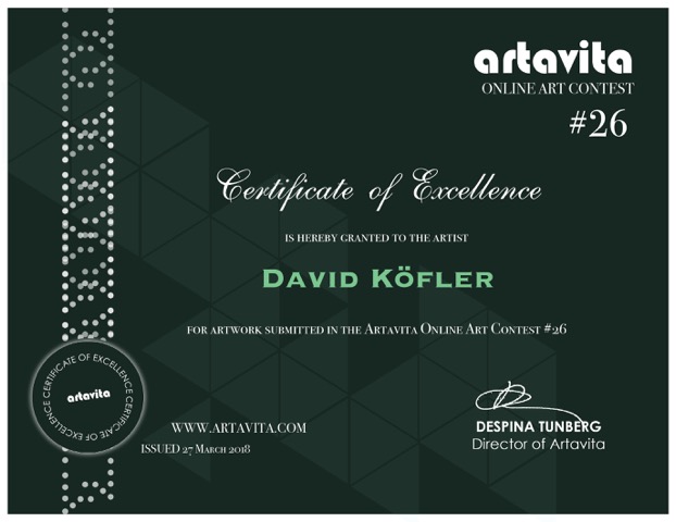 ArtavitaContest26-ExcellenceCertificate-David Köfler